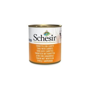 Schesir latas de comida húmeda para perros de Atún con Zanahoria 285gr
