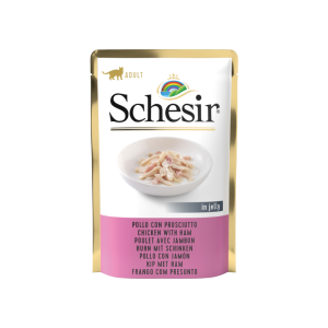 Schesir Cat Pouch Pollo con Jamón en gelatina 85gr