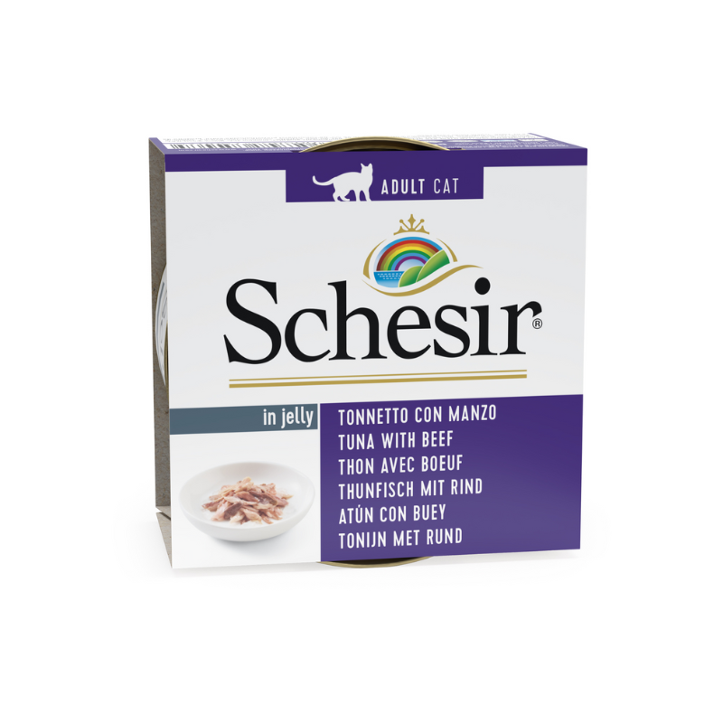 Schesir Cat Atún con Buey en gelatina 85gr