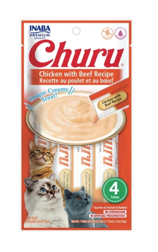 Churu Cat Pollo con Ternera (4X14gr)